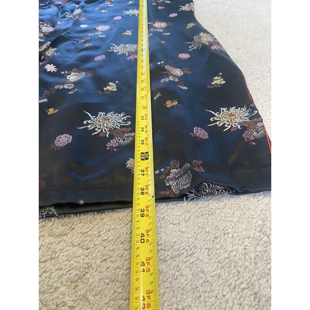 Cheongsam Dress Womens Large* & Purse Black Satin Geisha Oriental Asian Mini - Picture 8 of 16